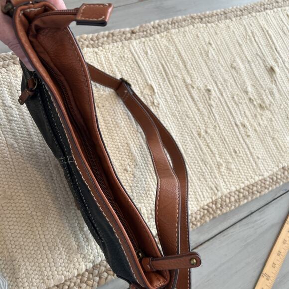 BOC Black Cognac Narayit Straw Woven Crossbody Purse Boho - Picture 7 of 10